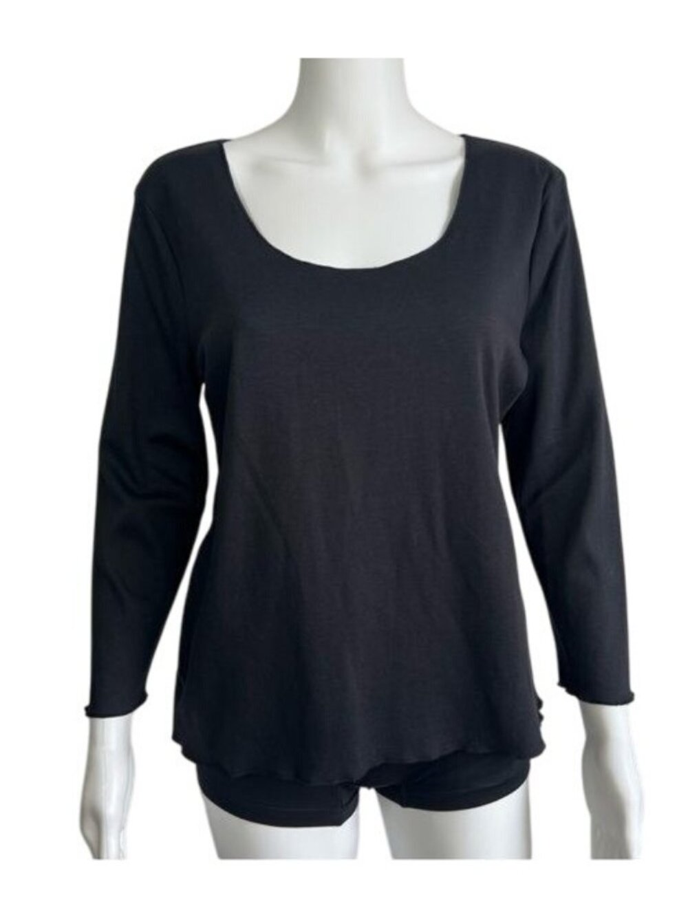 Peruvian Connection 100% Pima Top in Black - M